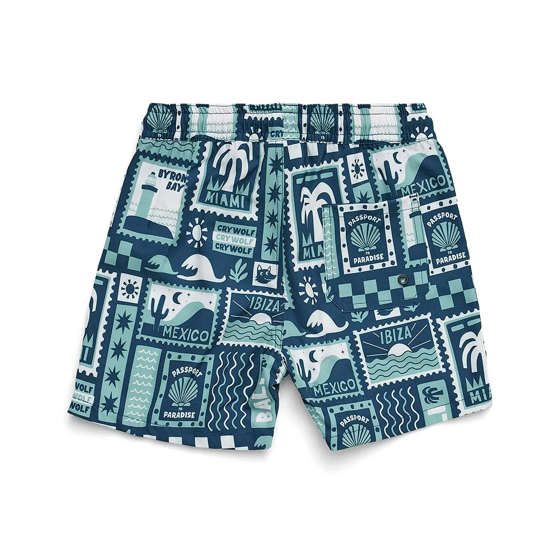 Board Short Blue Postcards