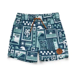 Board Short Blue Postcards
