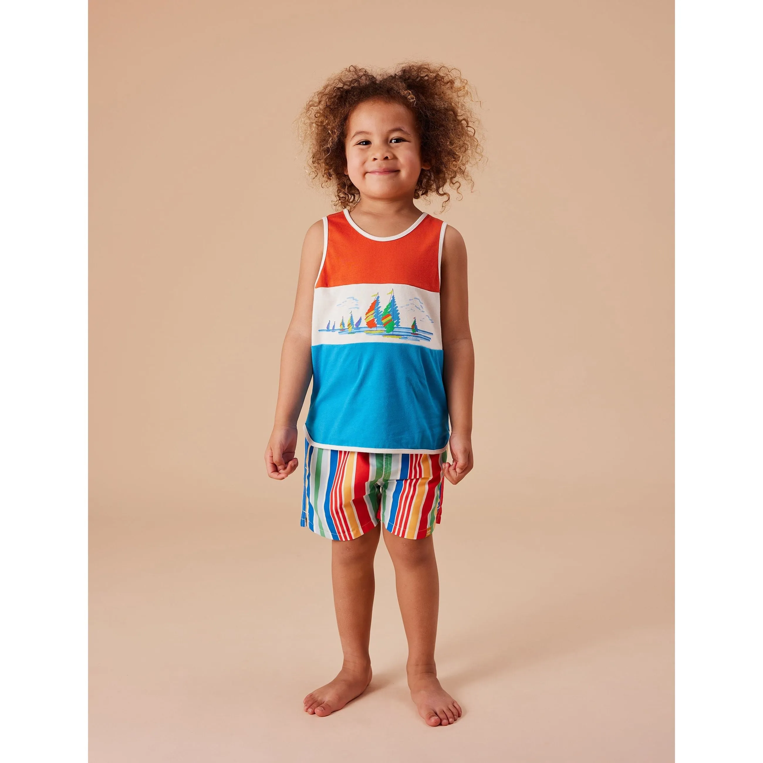 Bold Stripe Board Shorts