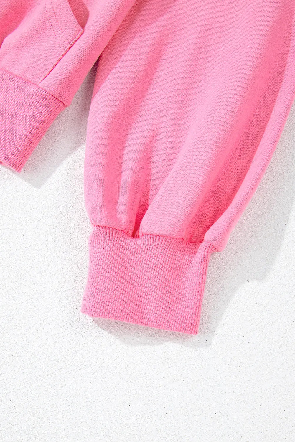 Bonbon Zip-up Stand Neck Kangaroo Pocket Sweatshirt