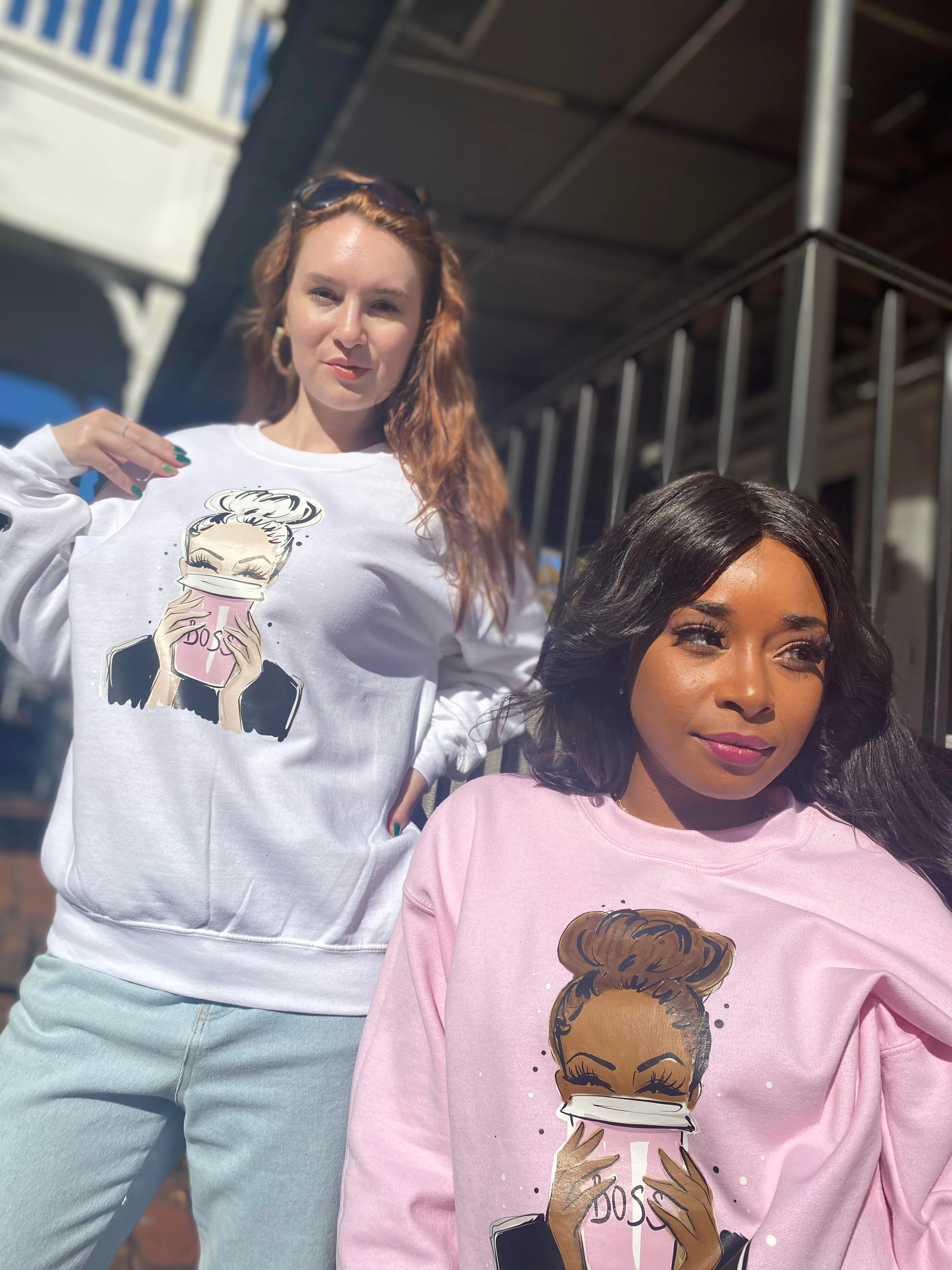 Boss Babe Sweatshirt- Ivory