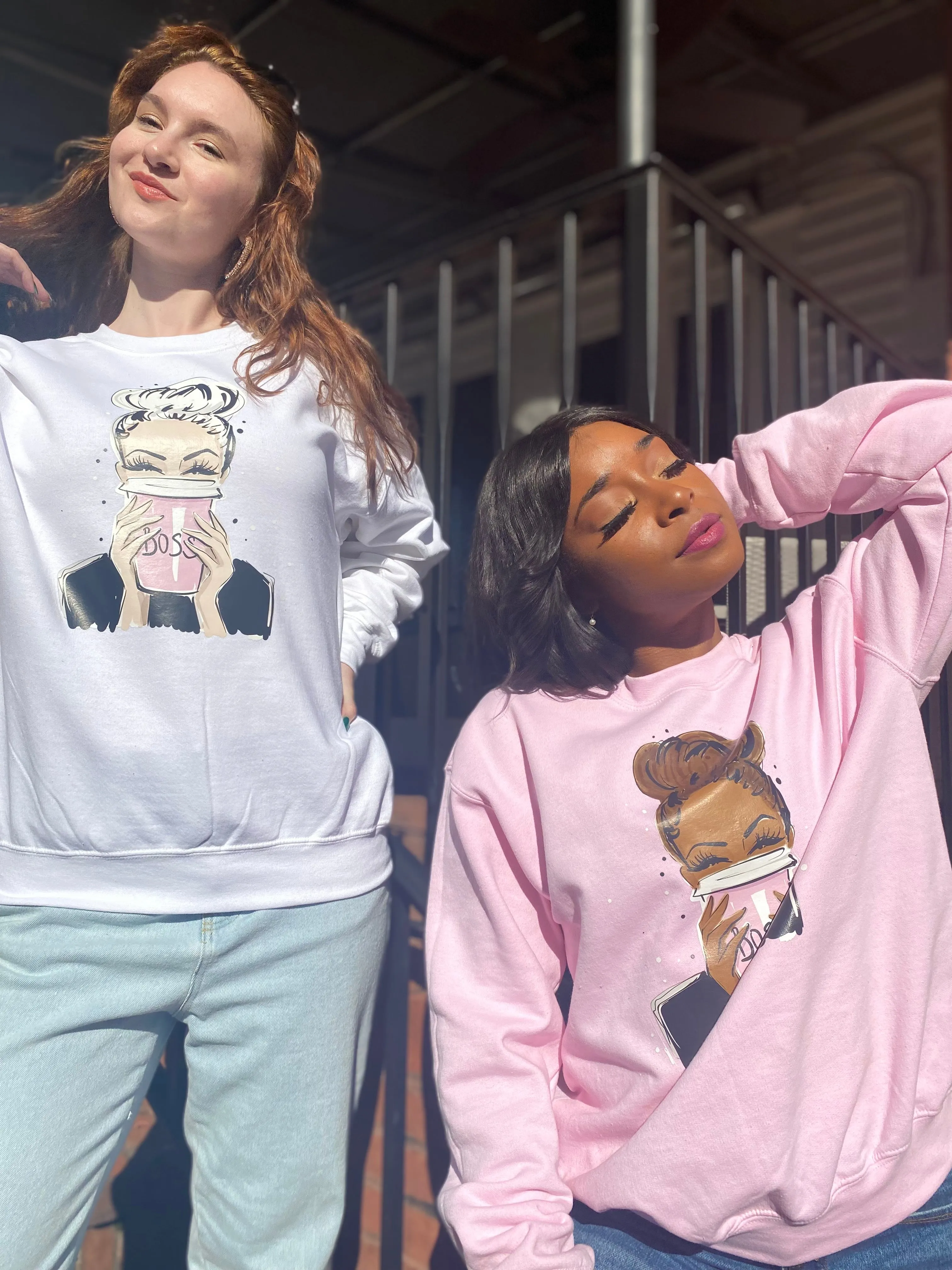 Boss Babe Sweatshirt- Ivory