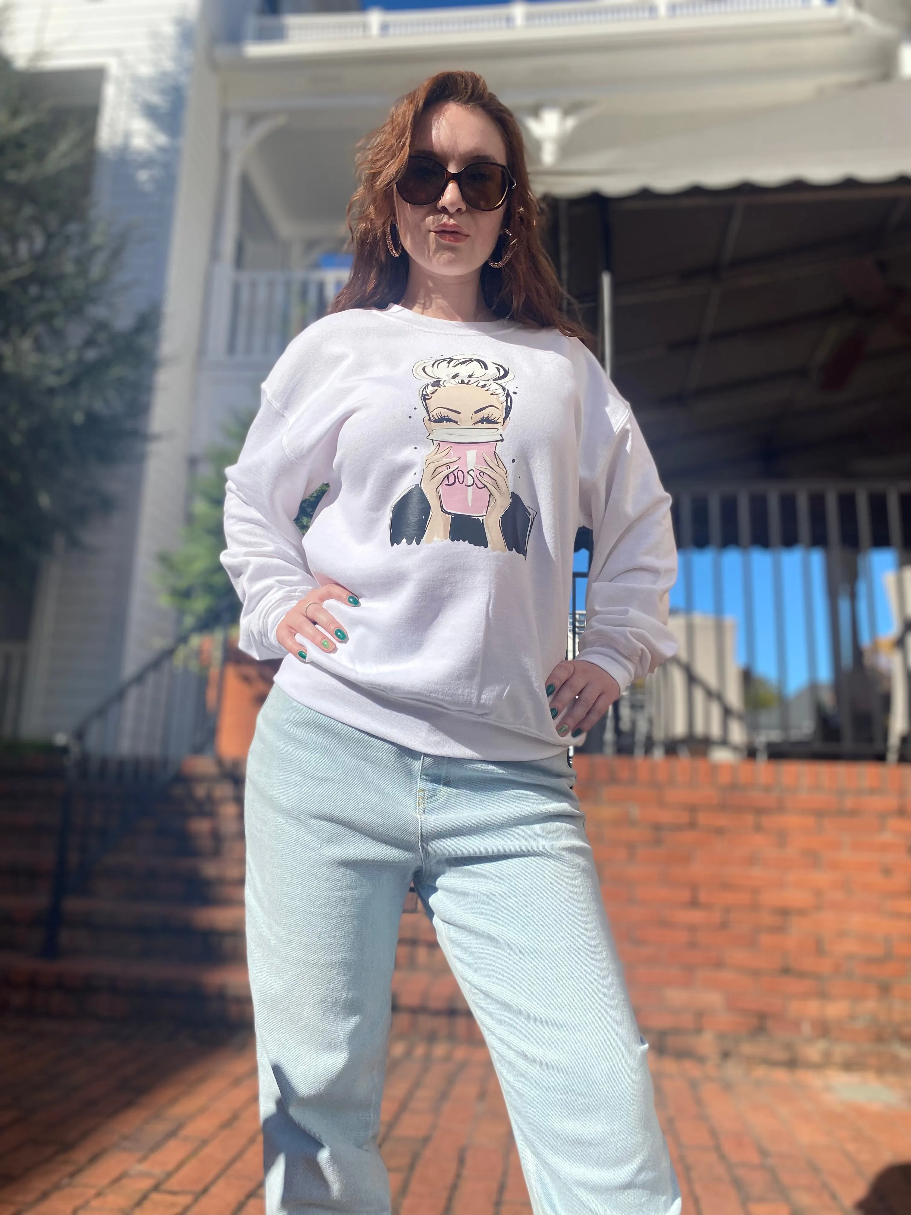 Boss Babe Sweatshirt- Ivory