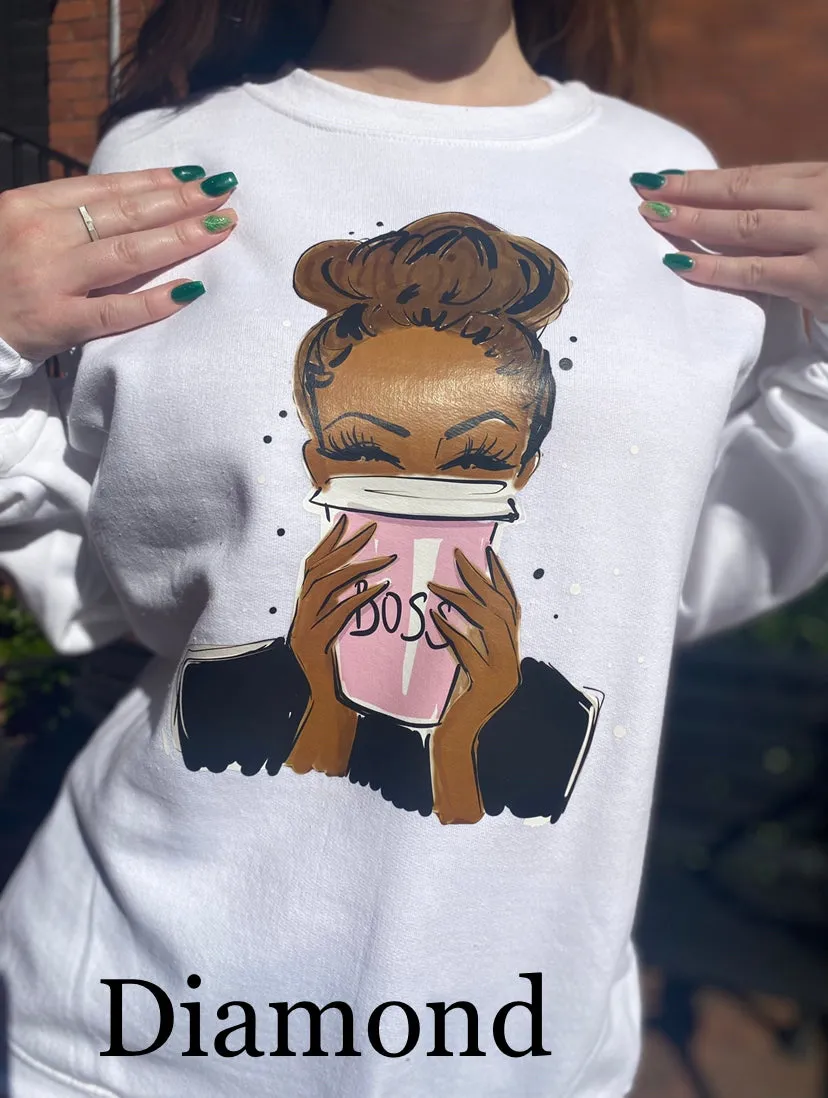 Boss Babe Sweatshirt- Ivory