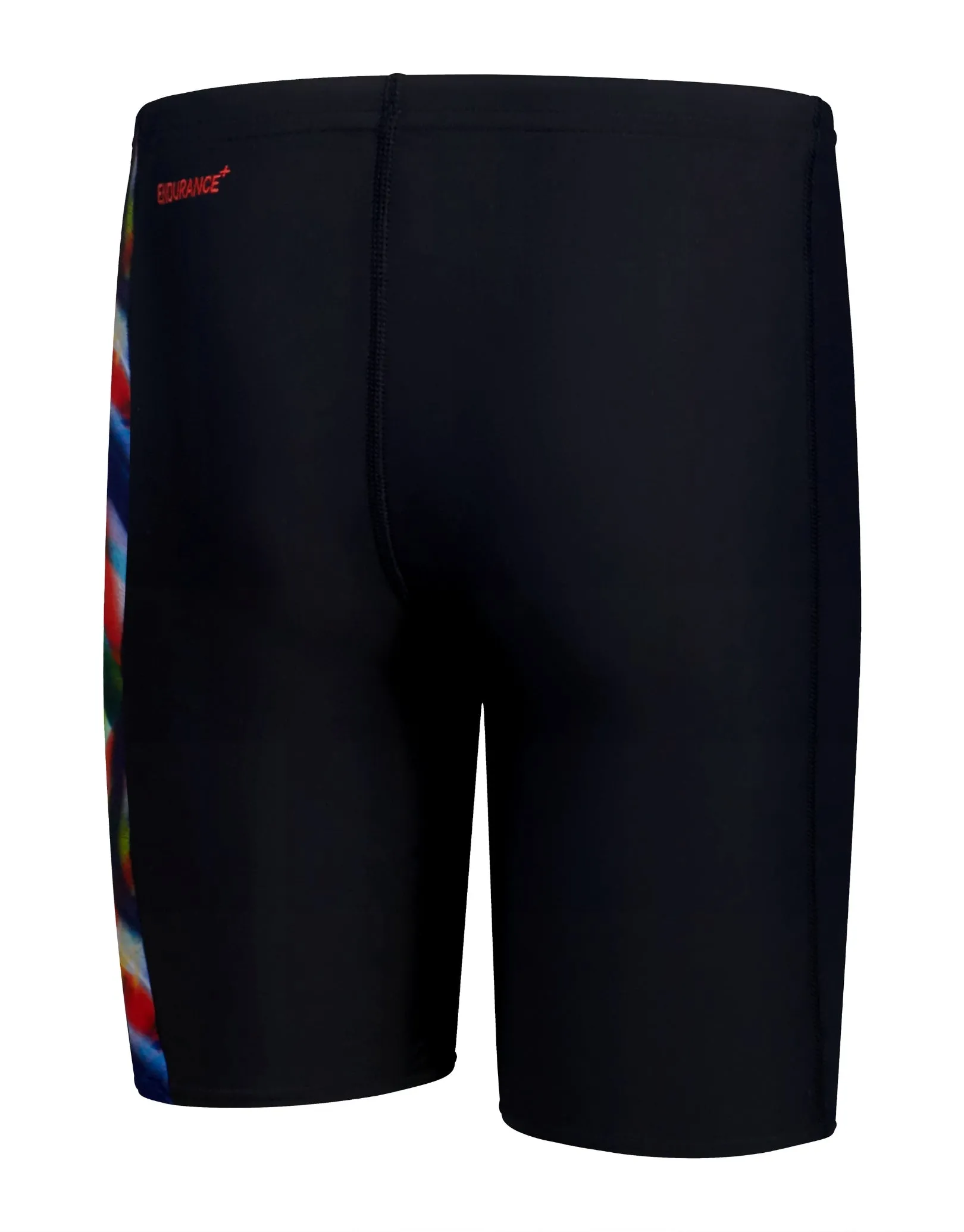 Boys Digital Allover Panel Swim Jammer - Black/Red