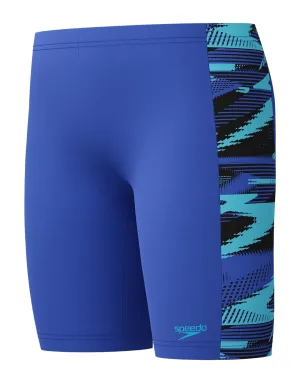 Boys Hyperboom Panel Swim Jammer - Blue/Multi