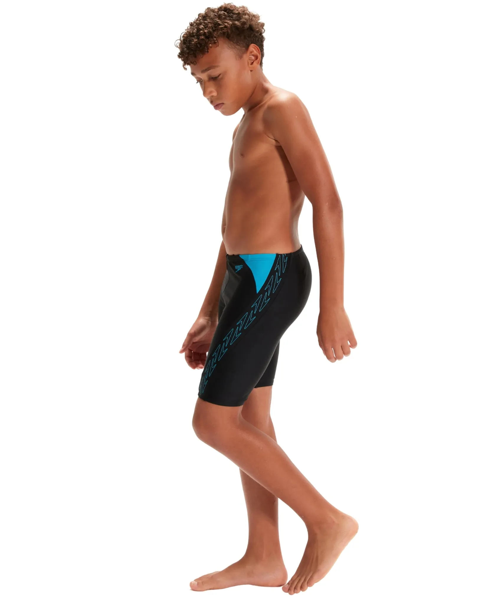 Boys HyperBoom Splice Swim Jammer - Black/Blue