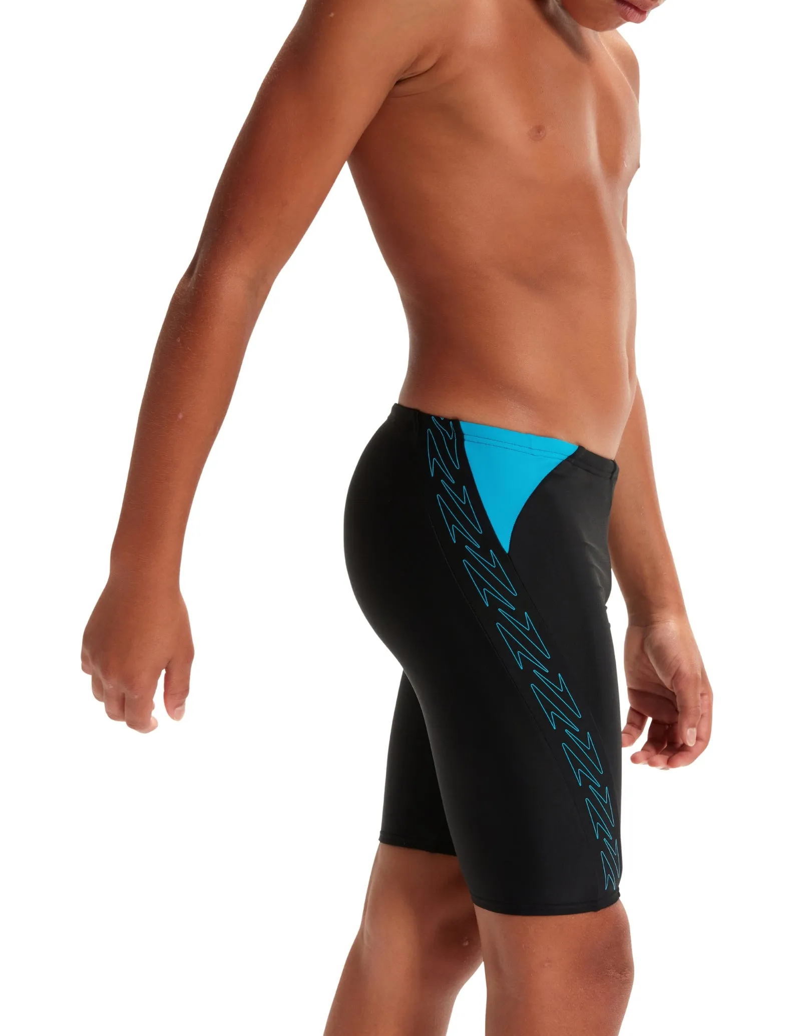 Boys HyperBoom Splice Swim Jammer - Black/Blue