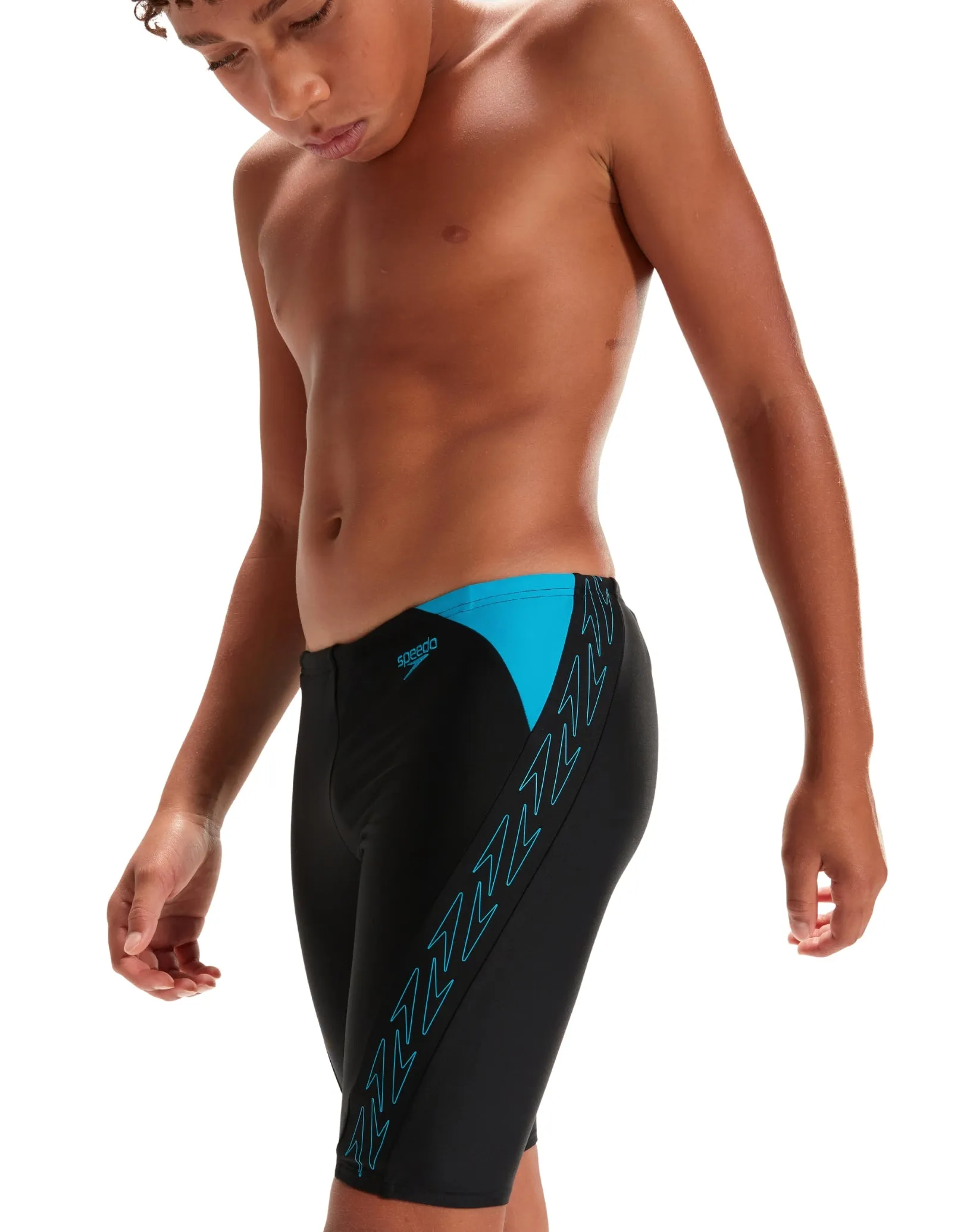Boys HyperBoom Splice Swim Jammer - Black/Blue