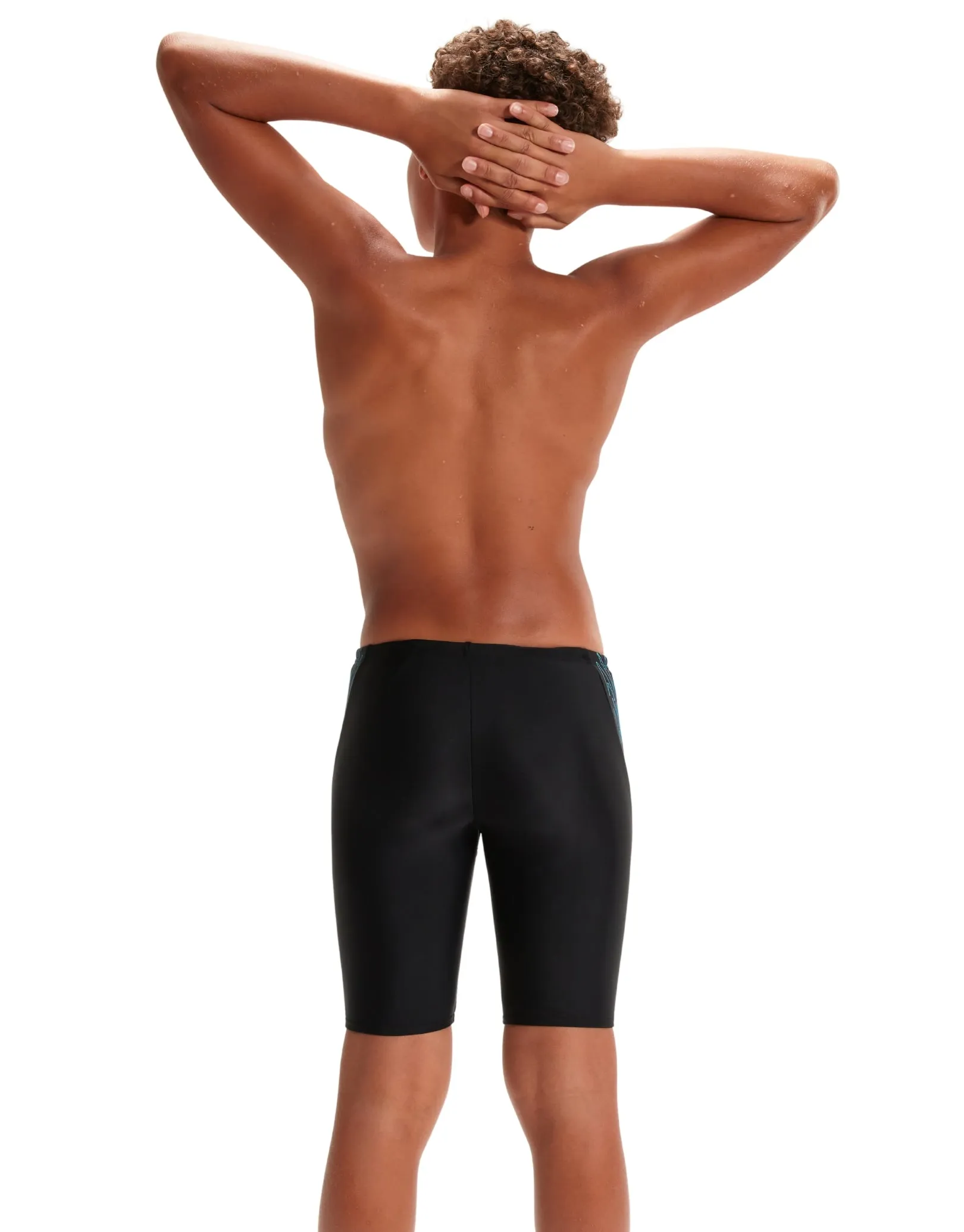 Boys HyperBoom Splice Swim Jammer - Black/Blue