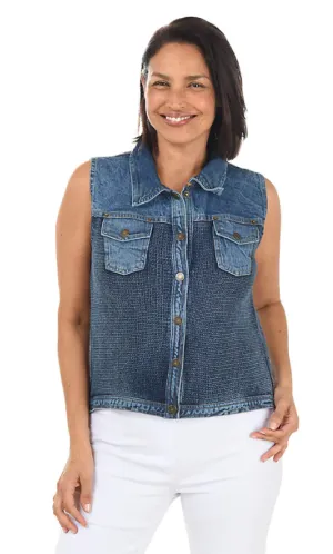 Button Front Sweater Vest