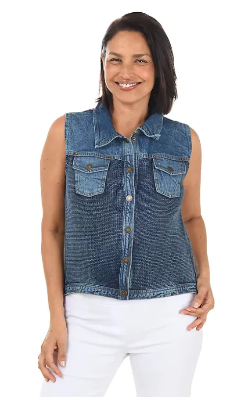 Button Front Sweater Vest