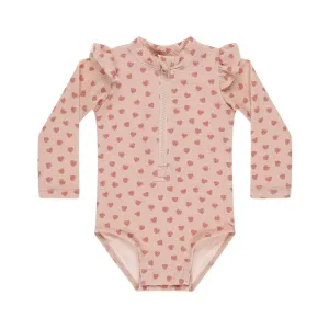 byron rashguard one-piece || hearts