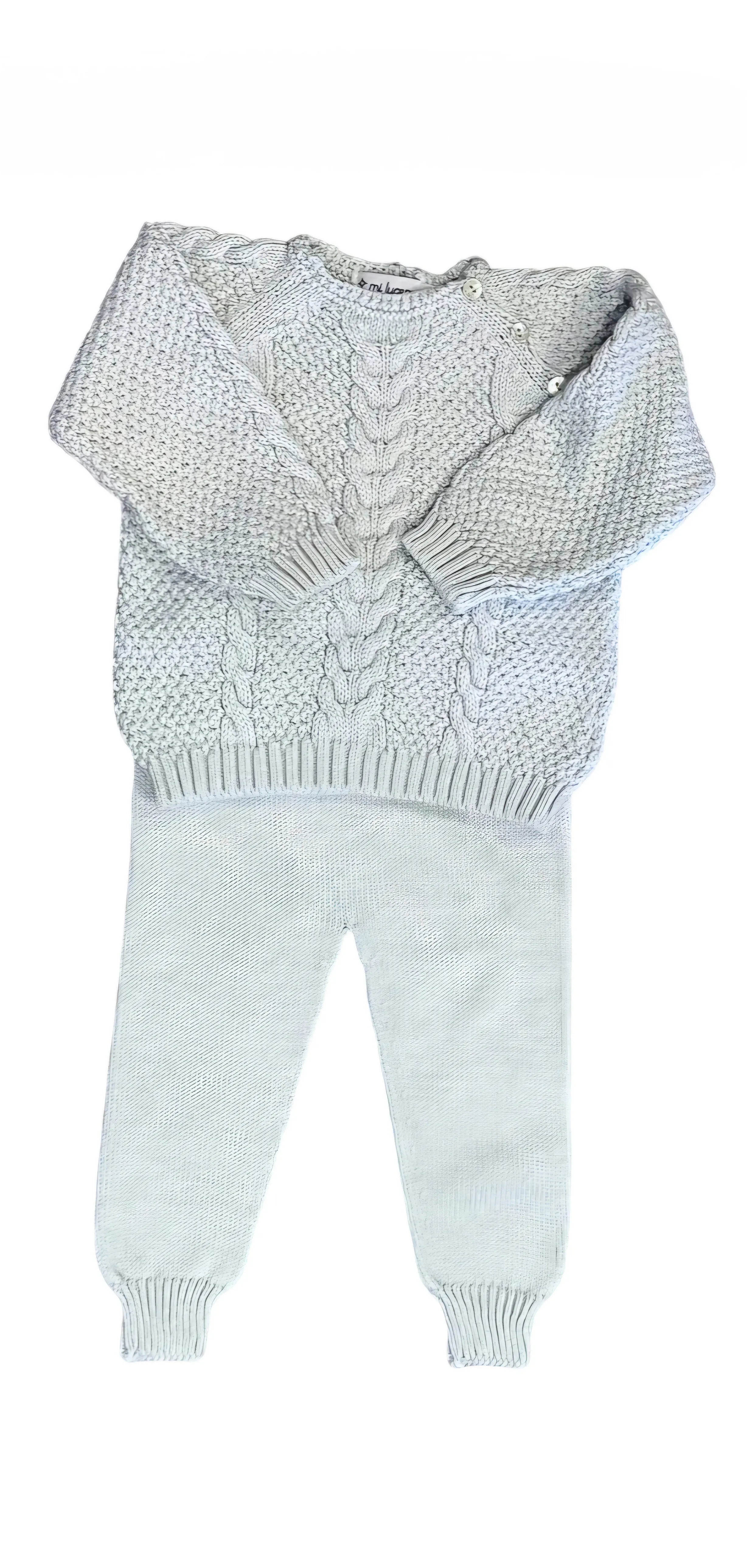 Cable and Rice Stitch Jogger Sets