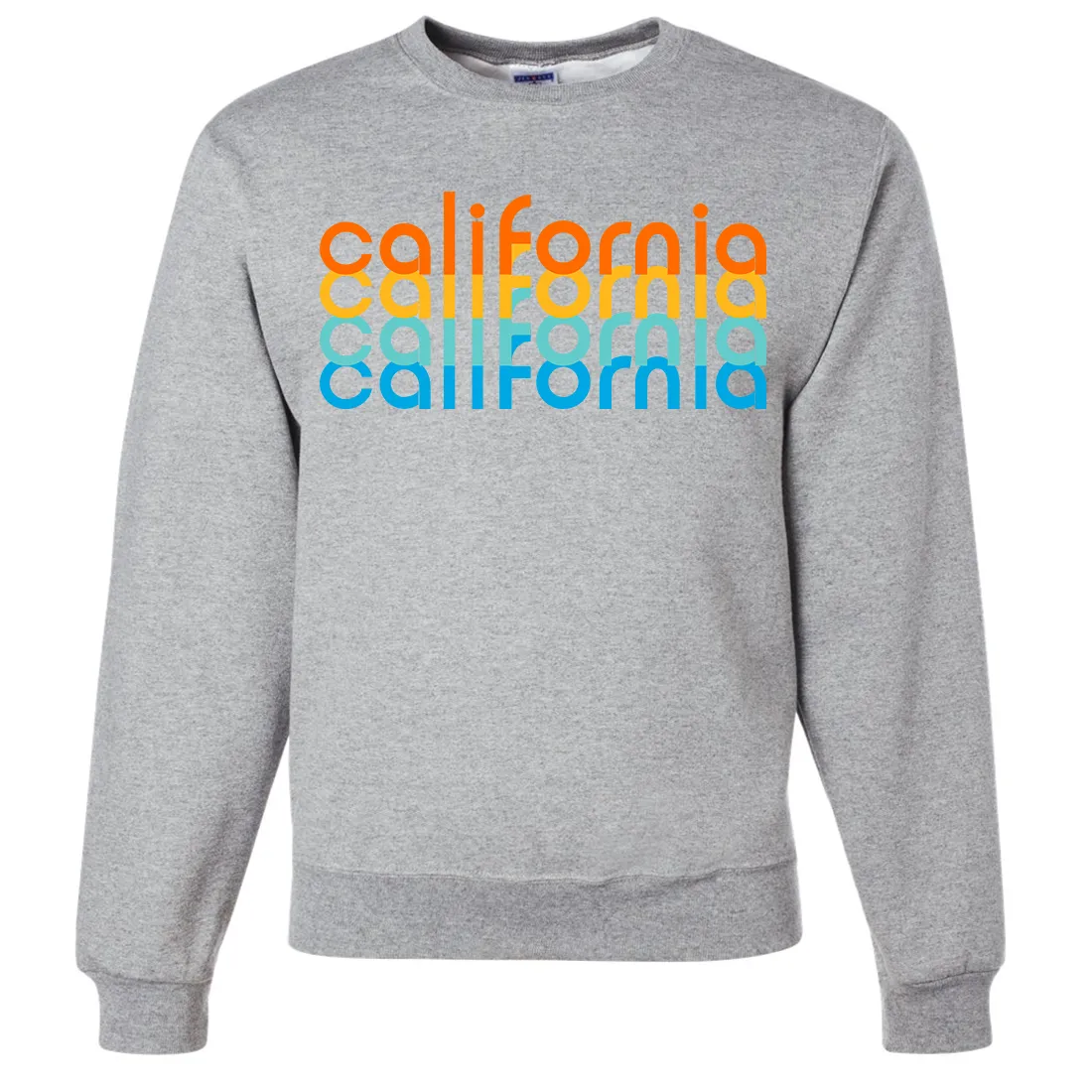 California Rainbow Stack Crewneck Sweatshirt