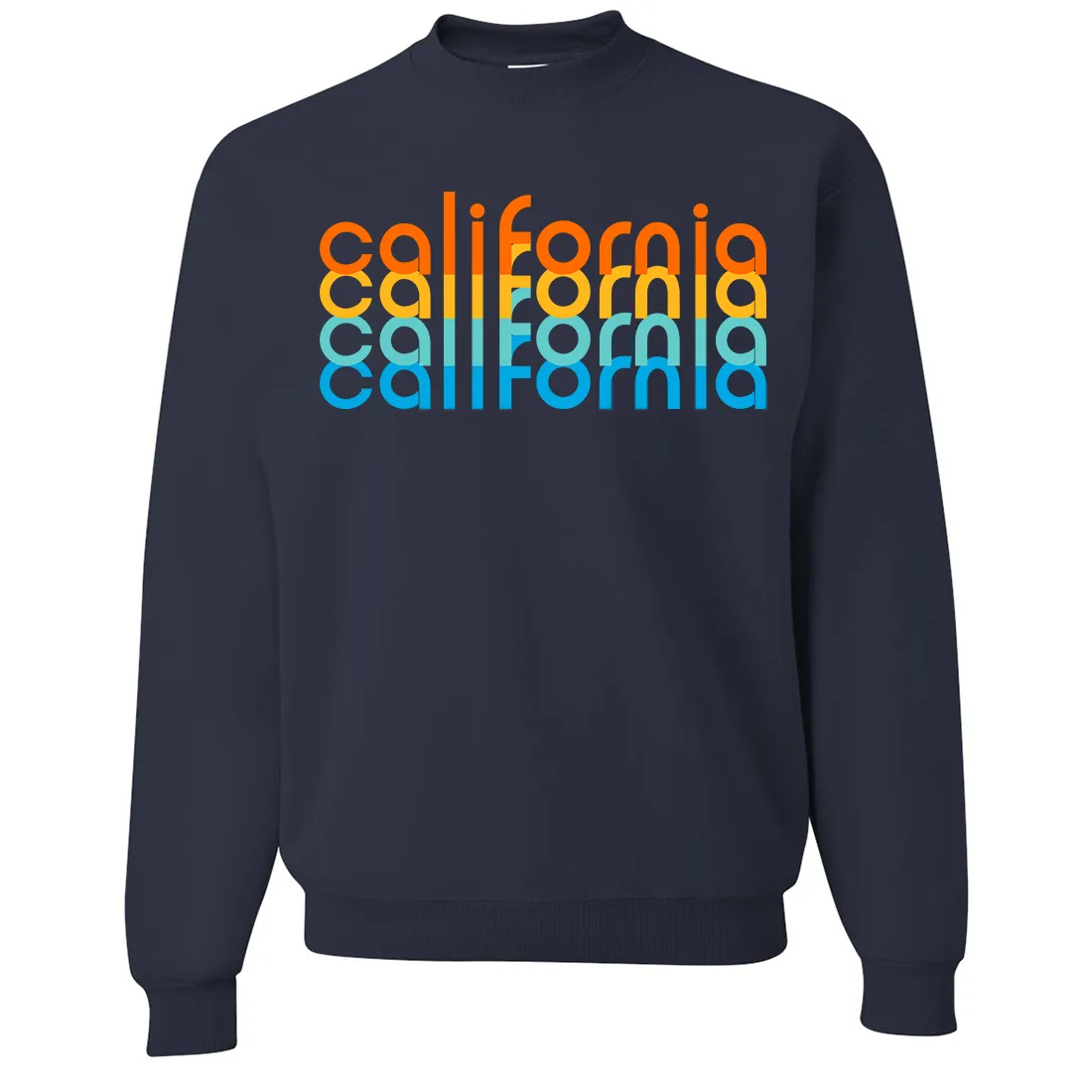 California Rainbow Stack Crewneck Sweatshirt