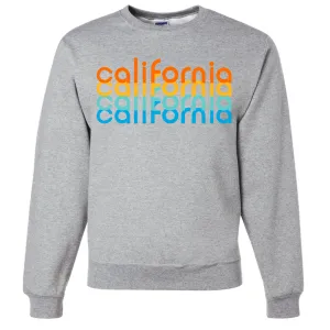 California Rainbow Stack Crewneck Sweatshirt