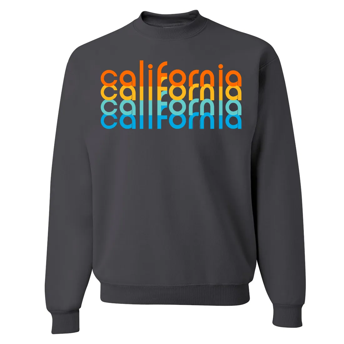 California Rainbow Stack Crewneck Sweatshirt