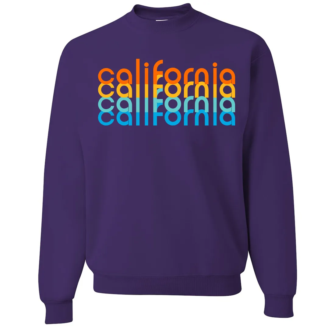 California Rainbow Stack Crewneck Sweatshirt
