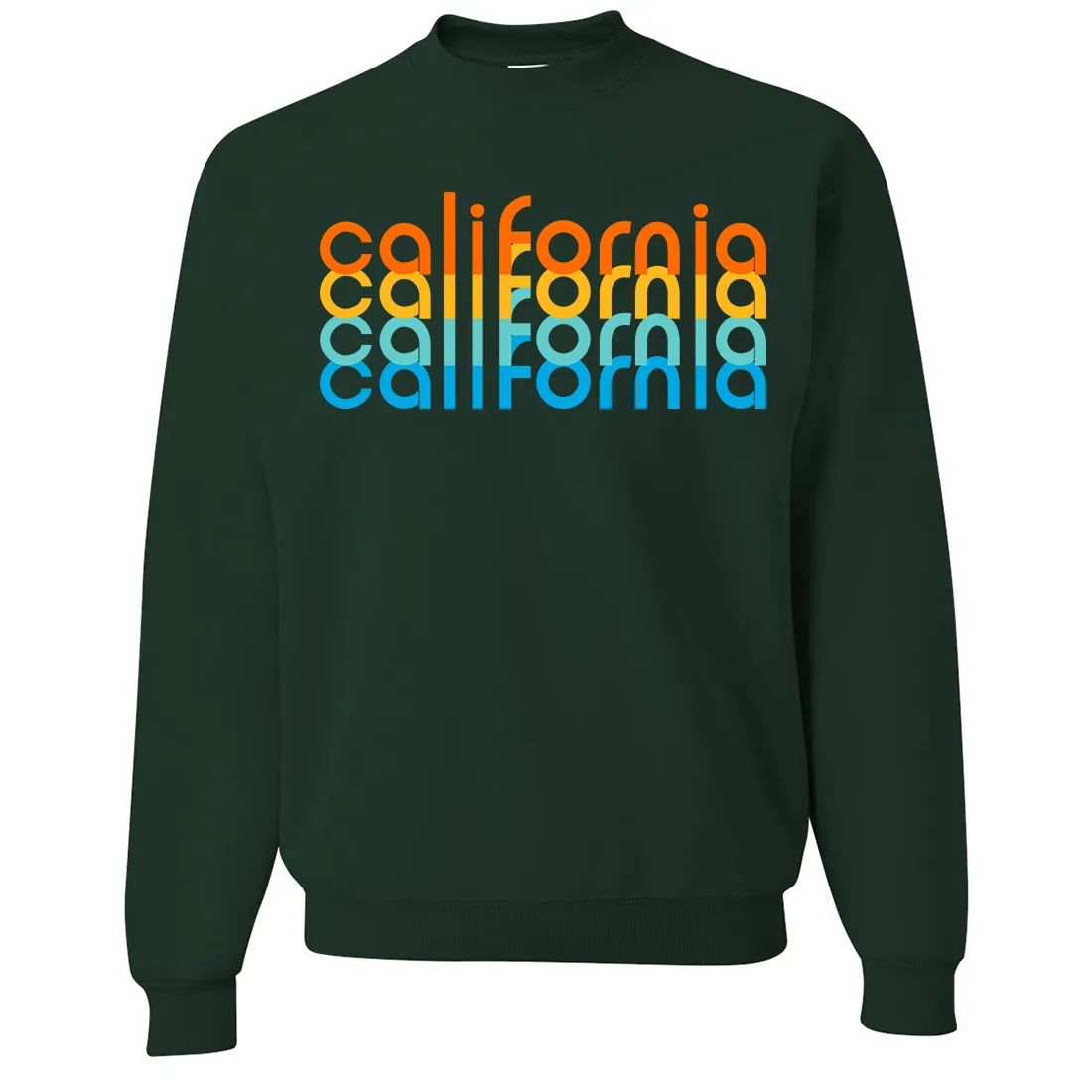 California Rainbow Stack Crewneck Sweatshirt