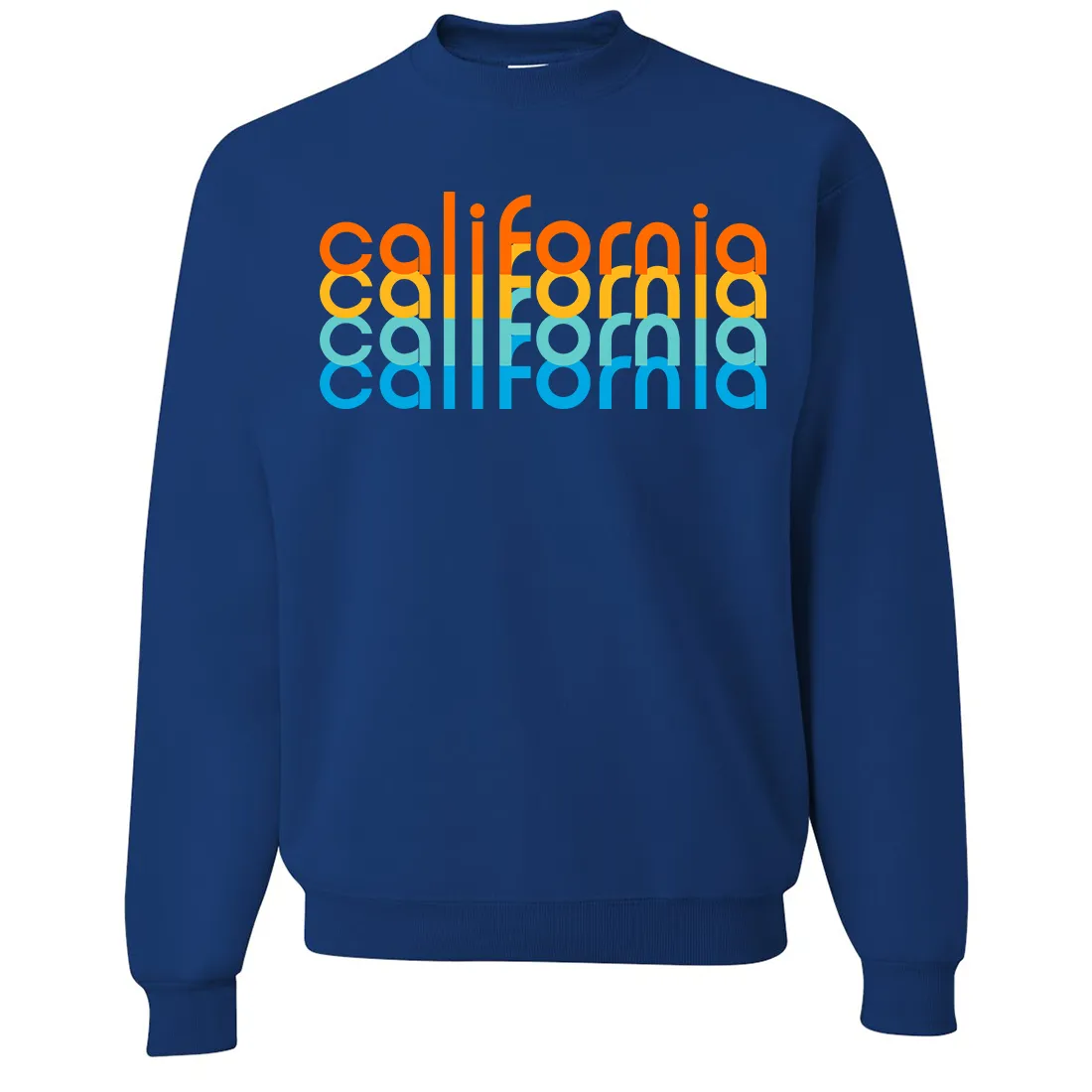 California Rainbow Stack Crewneck Sweatshirt