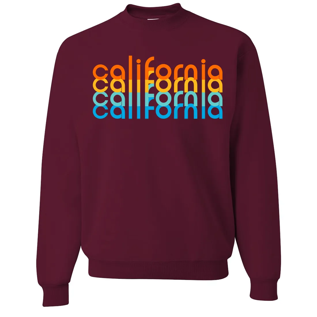 California Rainbow Stack Crewneck Sweatshirt