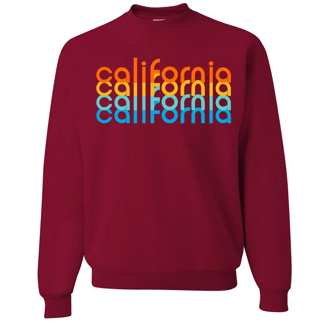 California Rainbow Stack Crewneck Sweatshirt