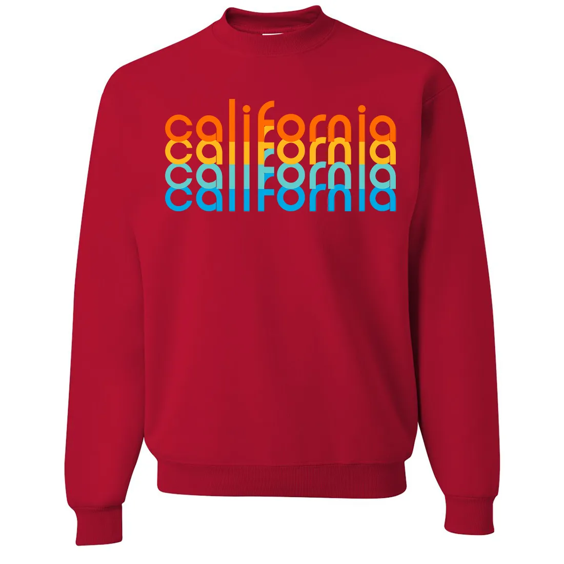 California Rainbow Stack Crewneck Sweatshirt