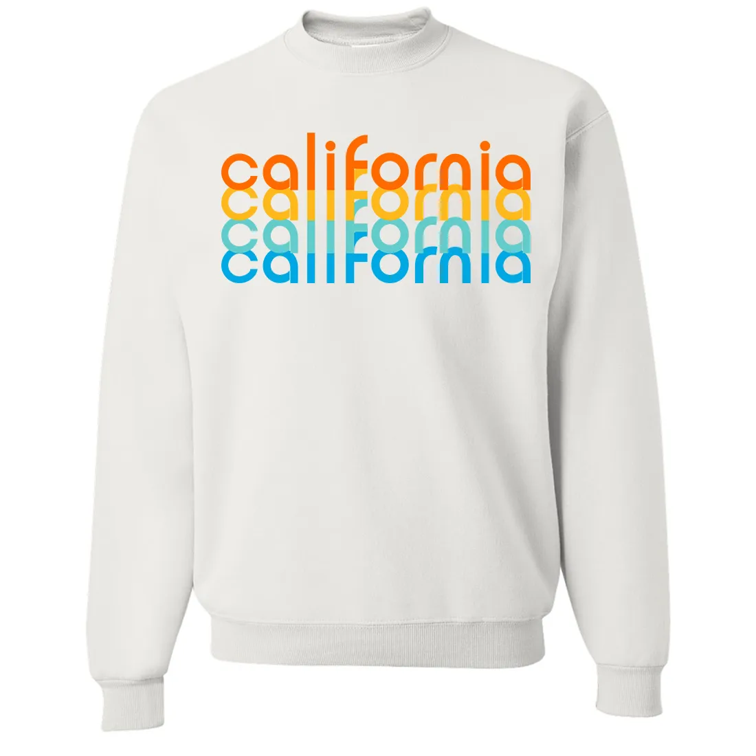 California Rainbow Stack Crewneck Sweatshirt
