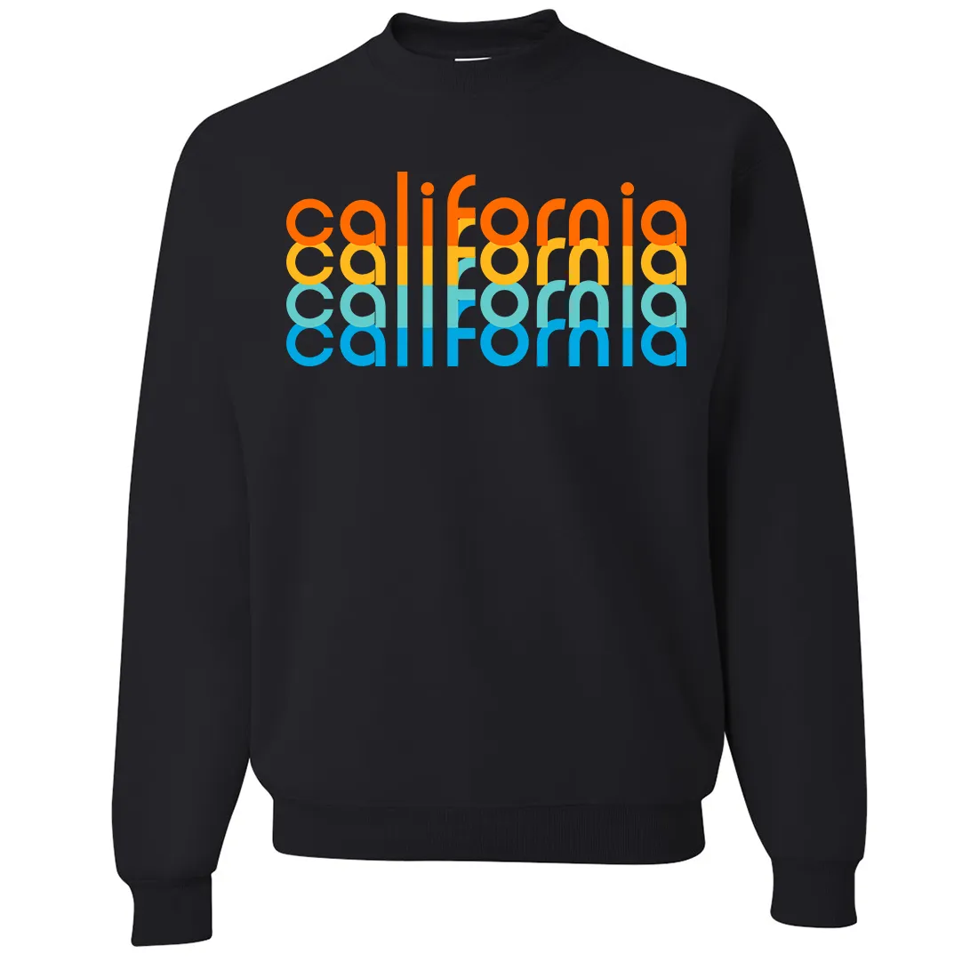 California Rainbow Stack Crewneck Sweatshirt