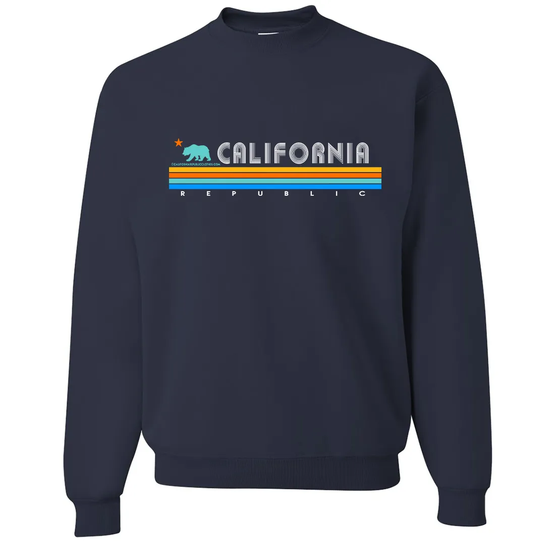 California Republic Vintage Stripe Crewneck Sweatshirt