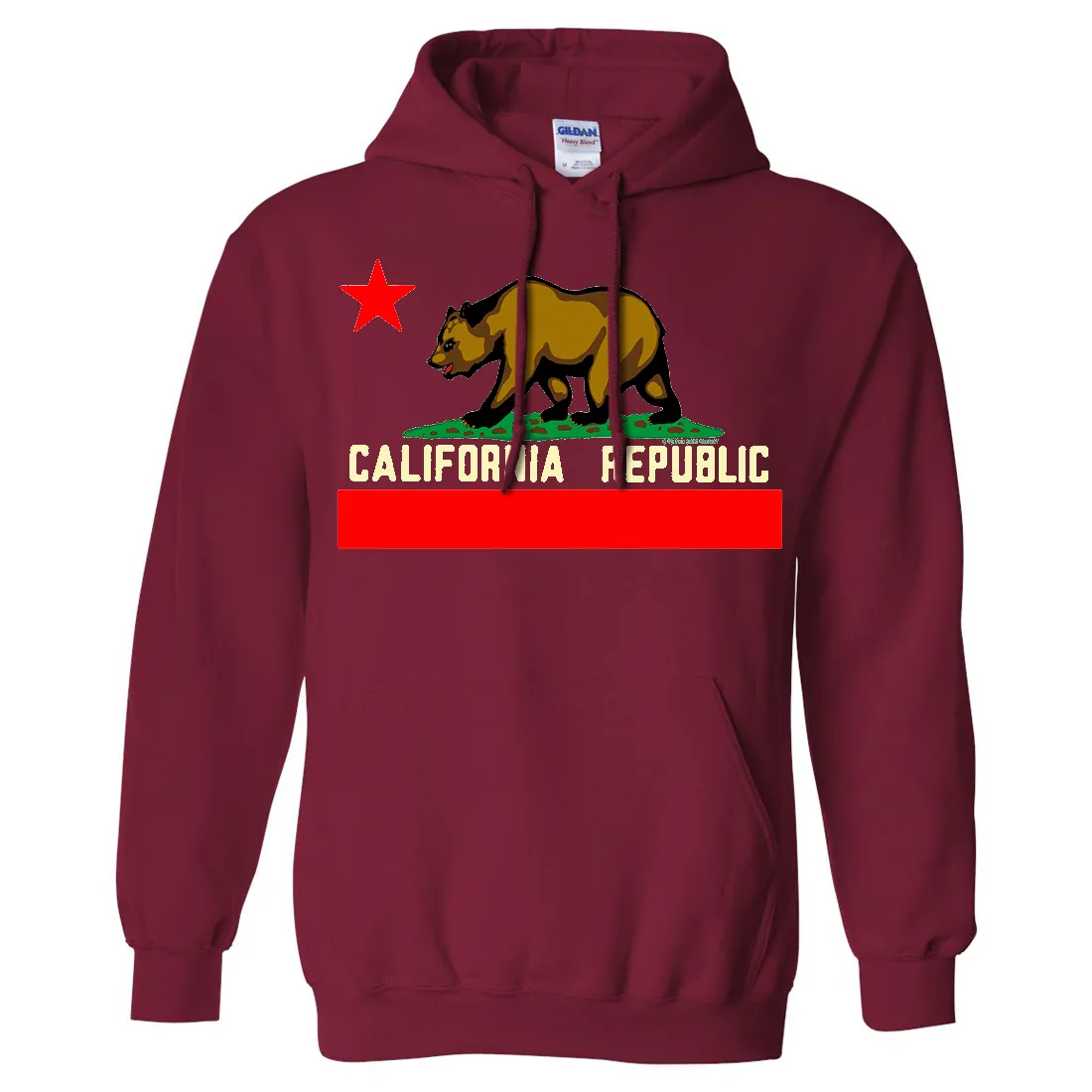 California State Flag Borderless Sweatshirt Hoodie