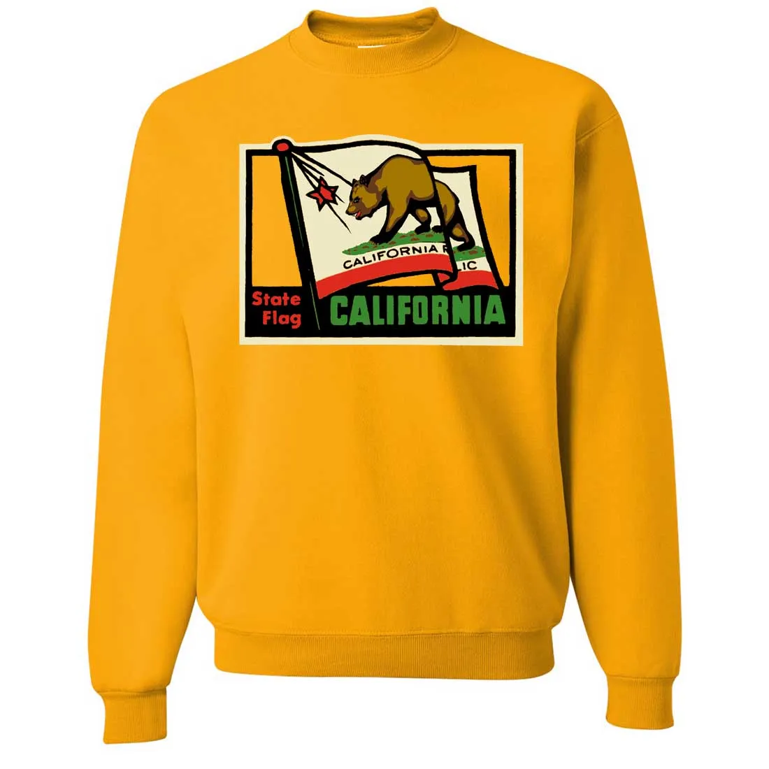 California Vintage State Flag Crewneck Sweatshirt