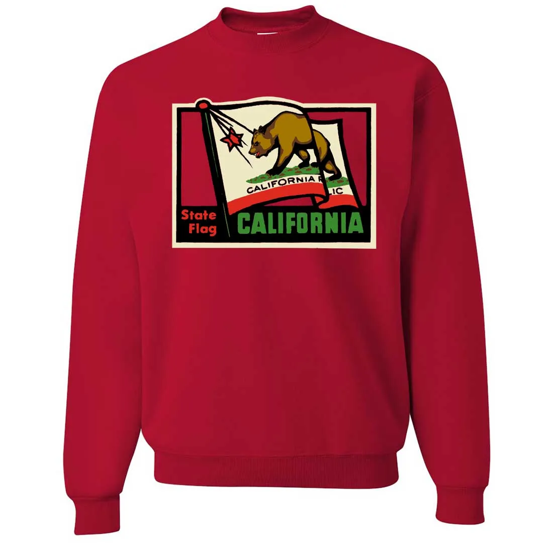 California Vintage State Flag Crewneck Sweatshirt