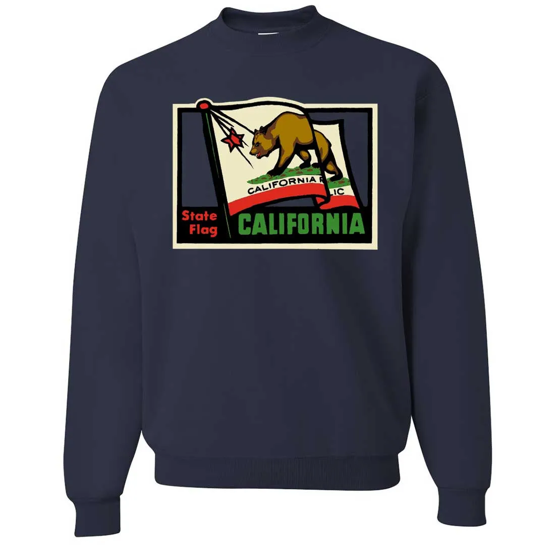 California Vintage State Flag Crewneck Sweatshirt