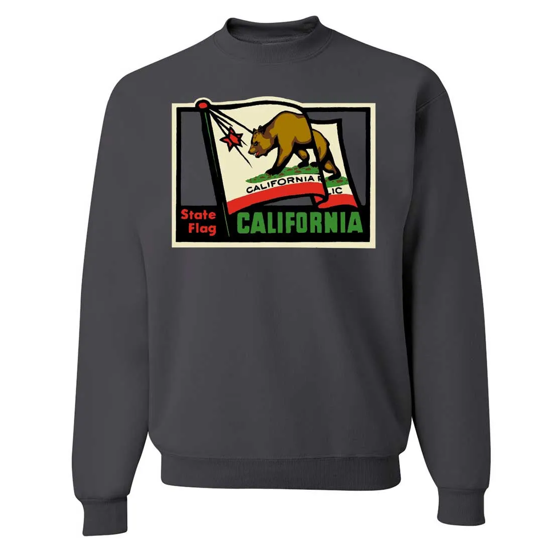 California Vintage State Flag Crewneck Sweatshirt
