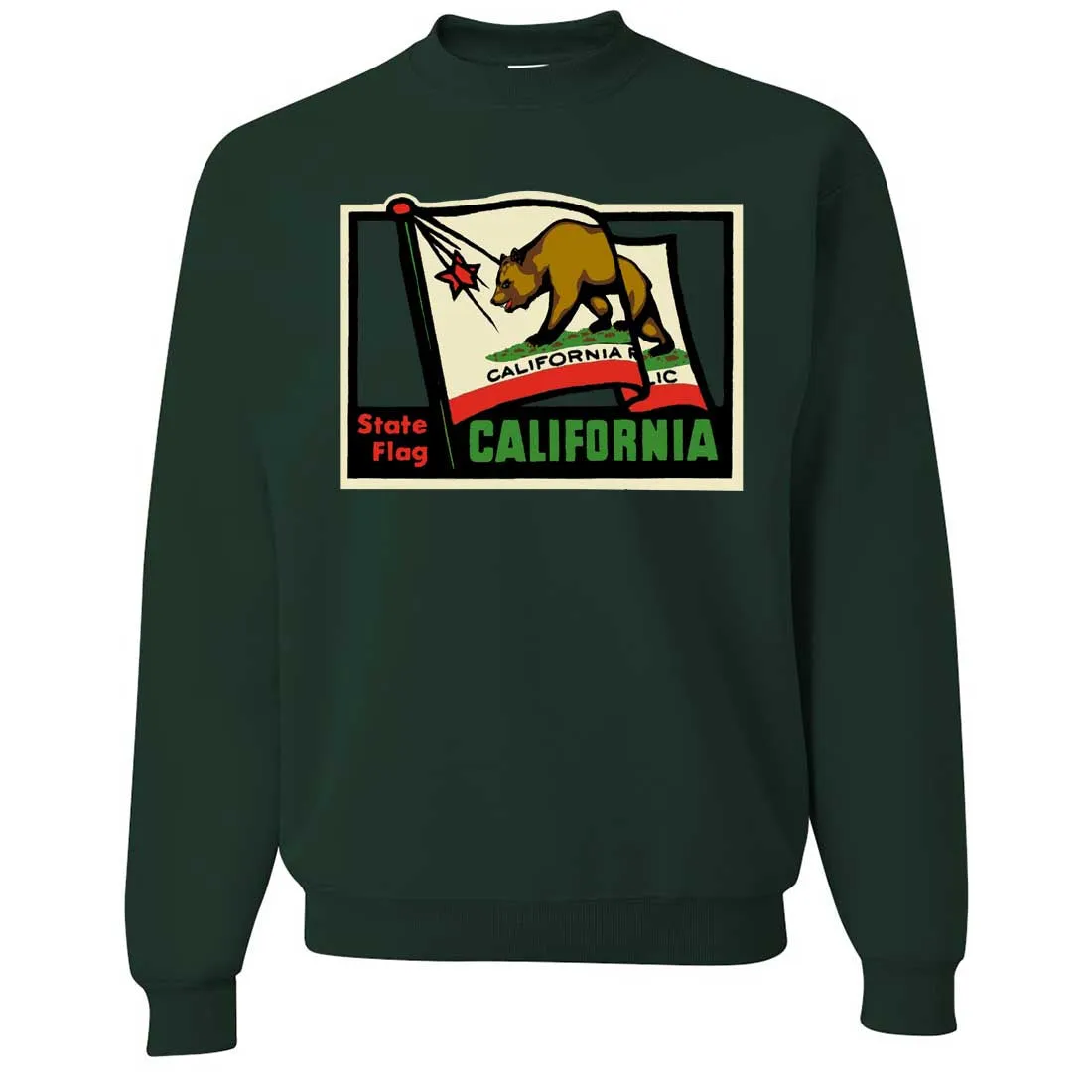 California Vintage State Flag Crewneck Sweatshirt
