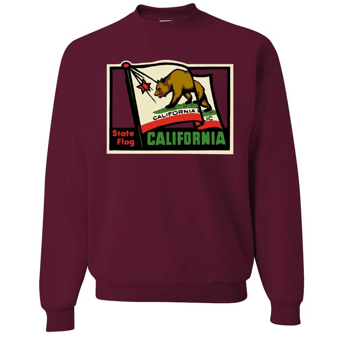 California Vintage State Flag Crewneck Sweatshirt