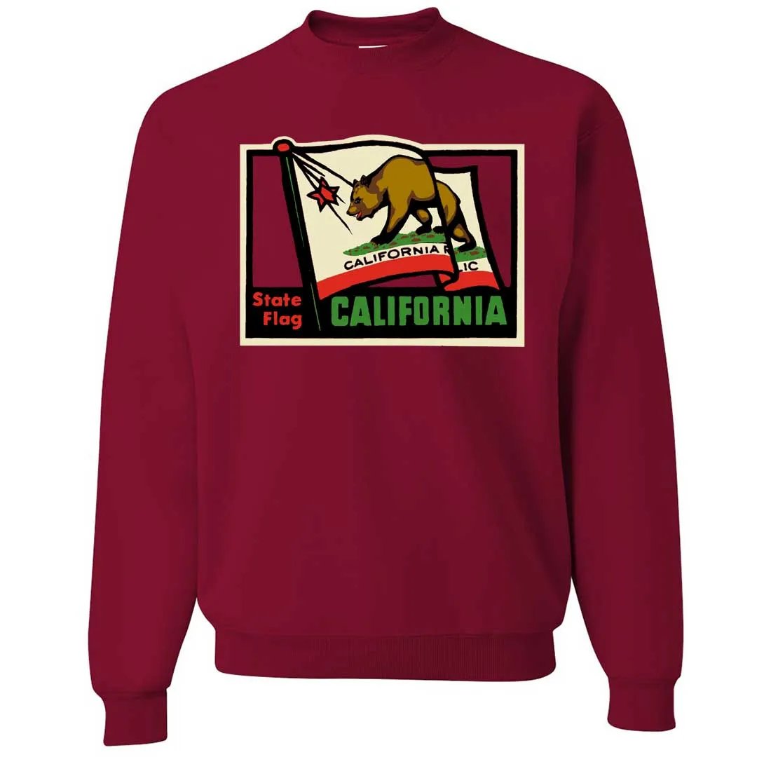 California Vintage State Flag Crewneck Sweatshirt
