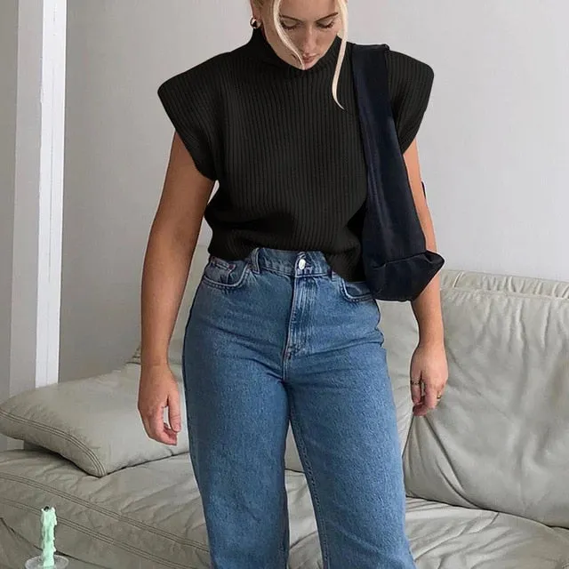 Casual Elegant Sweater Vest Outfit For Winter