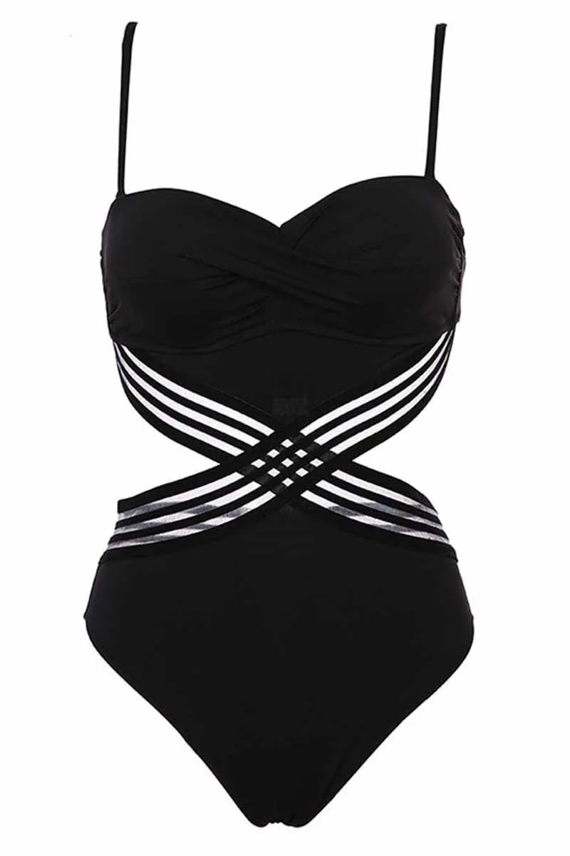 chicindress Black Sexy Backless Ladies Swimsuit