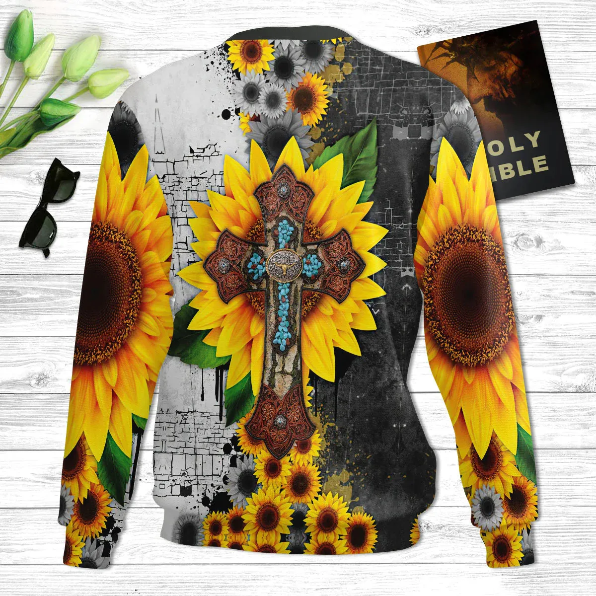 Christianartbag 3D Sweater, Because He Lives I Can Face Tomorrow, Unisex Sweater, Christmas Gift.