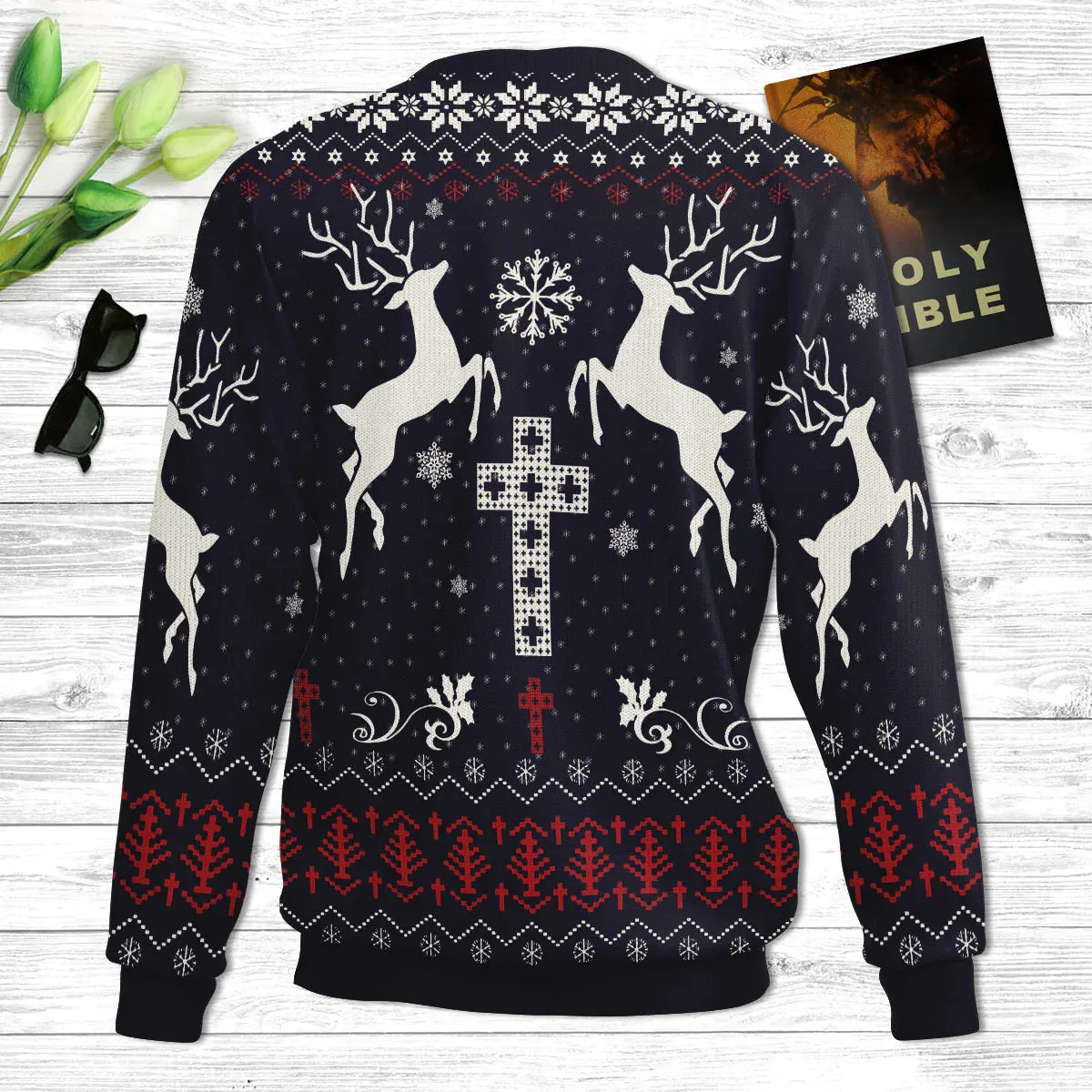 Christianartbag 3D Sweater, God Bless You This Christmas, Unisex Sweater, Christmas Gift.
