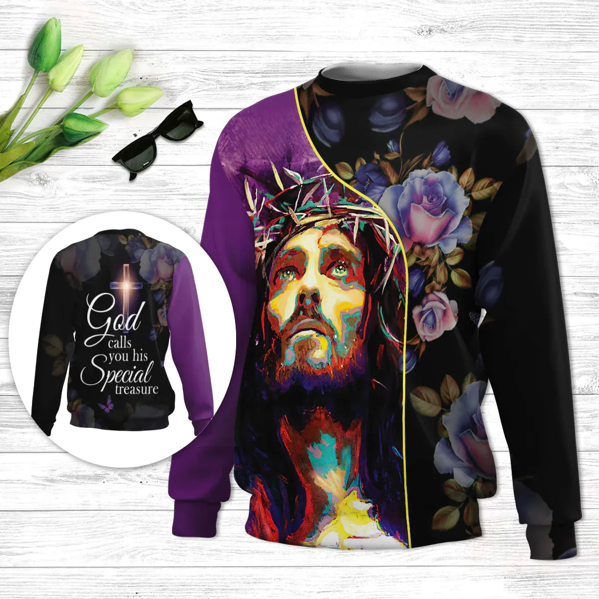 Christianartbag 3D Sweater, God Calls You His Special Treasure, Unisex Sweater, Christmas Gift.