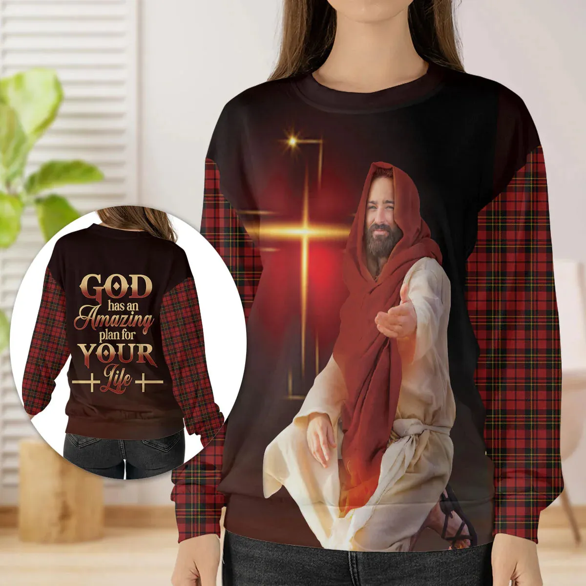 Christianartbag 3D Sweater, God Has An Amazing Plan For Your Life, Unisex Sweater, Christmas Gift.