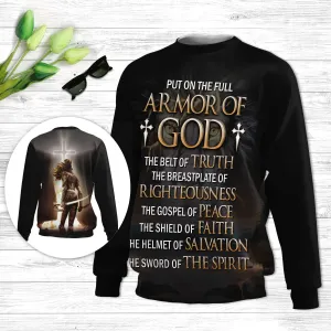 Christianartbag 3D Sweater, Put On The Full Armor Of GOD, Unisex Sweater, Christmas Gift.