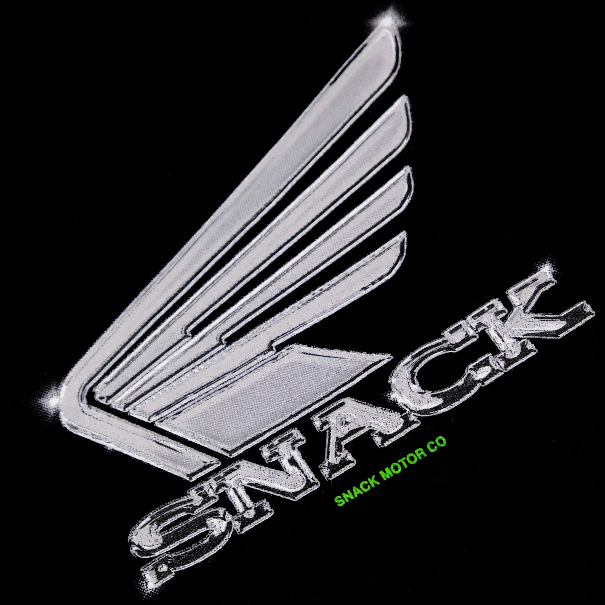 CHROME WINGS HOODIE - BLACK