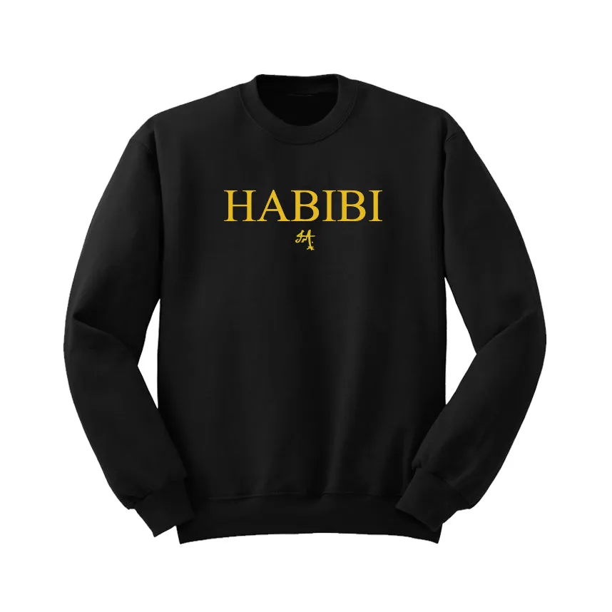 Classic Black and Gold Habibi Crewneck