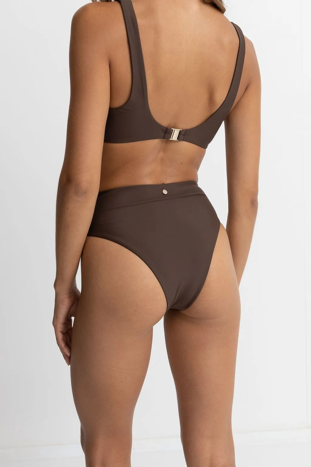 CLASSIC HI WAIST PANT - CHOCOLATE