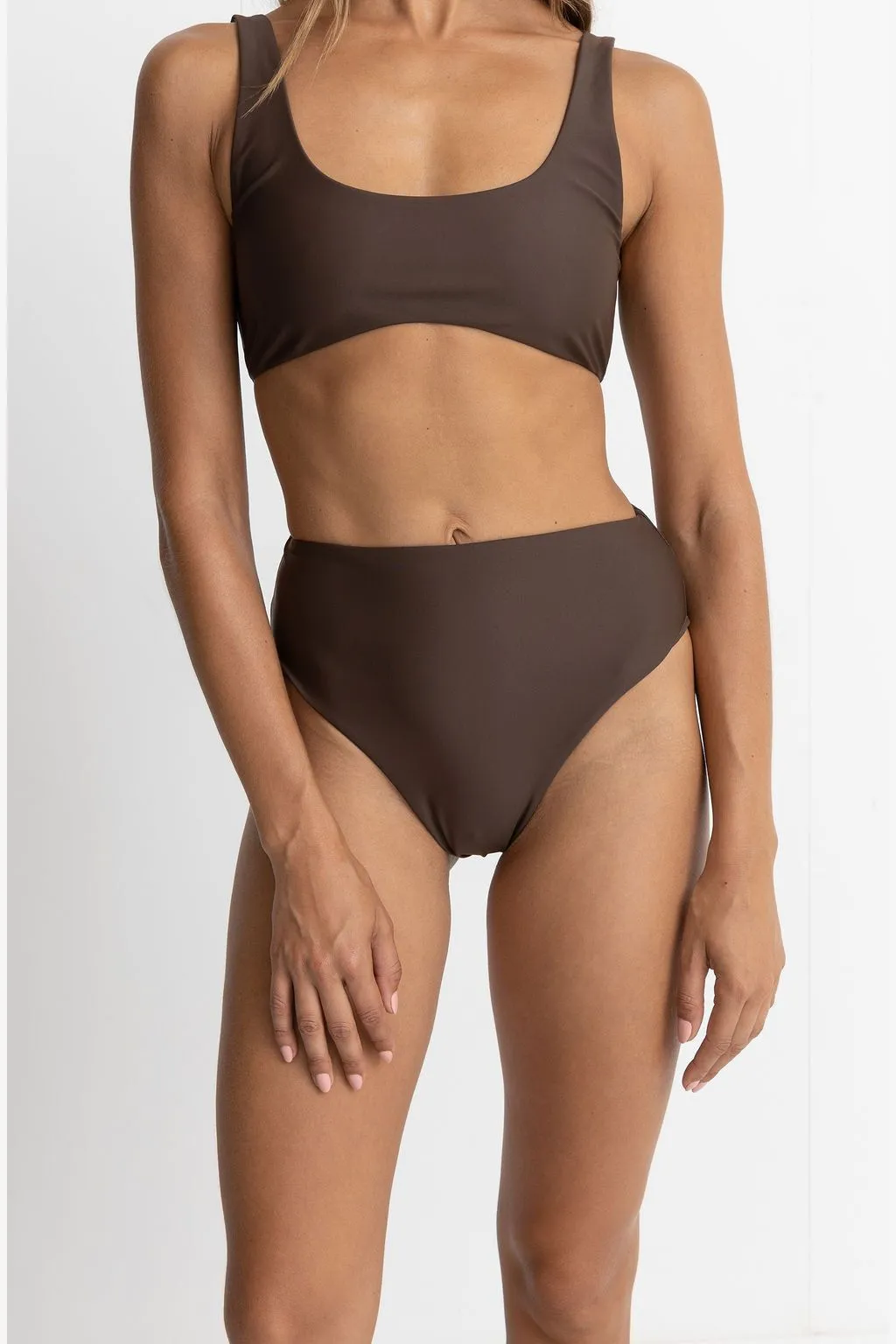 CLASSIC HI WAIST PANT - CHOCOLATE